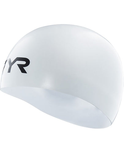 TYR TRACER-X RACING SILICONE CAP - WHITE