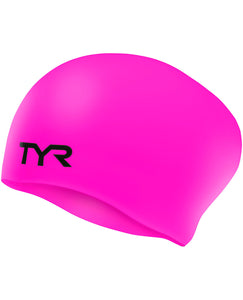 TYR WRINKLE-FREE LONG HAIR YOUTH SILICONE CAP - FL PINK