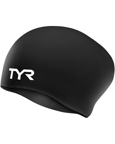 TYR WRINKLE-FREE LONG HAIR YOUTH SILICONE CAP - BLACK