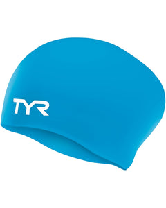 TYR WRINKLE-FREE LONG HAIR YOUTH SILICONE CAP - BLUE