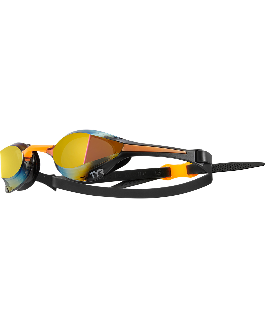 TYR TRACER X ELITE MIRRORED RACING GOGGLE - GOLD/ORANGE