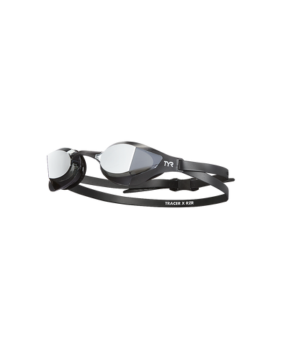 TYR TRACER-X RZR RACING MIRRORED ADULT GOGGLE - SIL/BLK/BLK